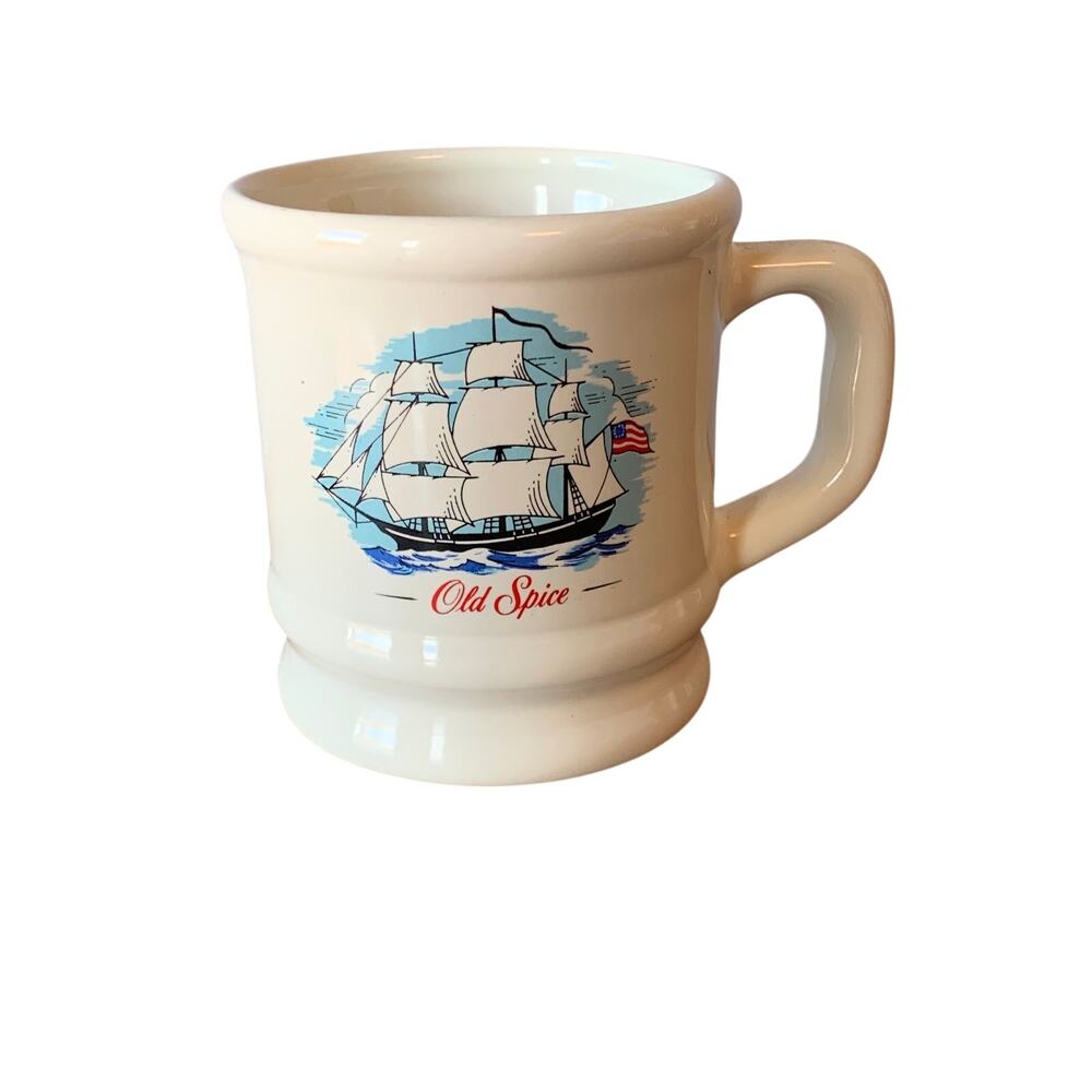 Vintage Old Spice Heavy Shaving Mug The Ship Grand Turk Coffee Mug Cup Ceramic